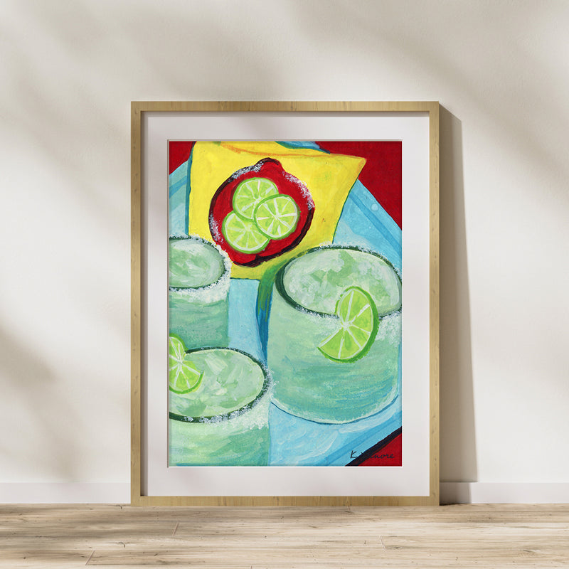 Spicy Margarita Cocktail Painting | Fine Art Print-zoom-
