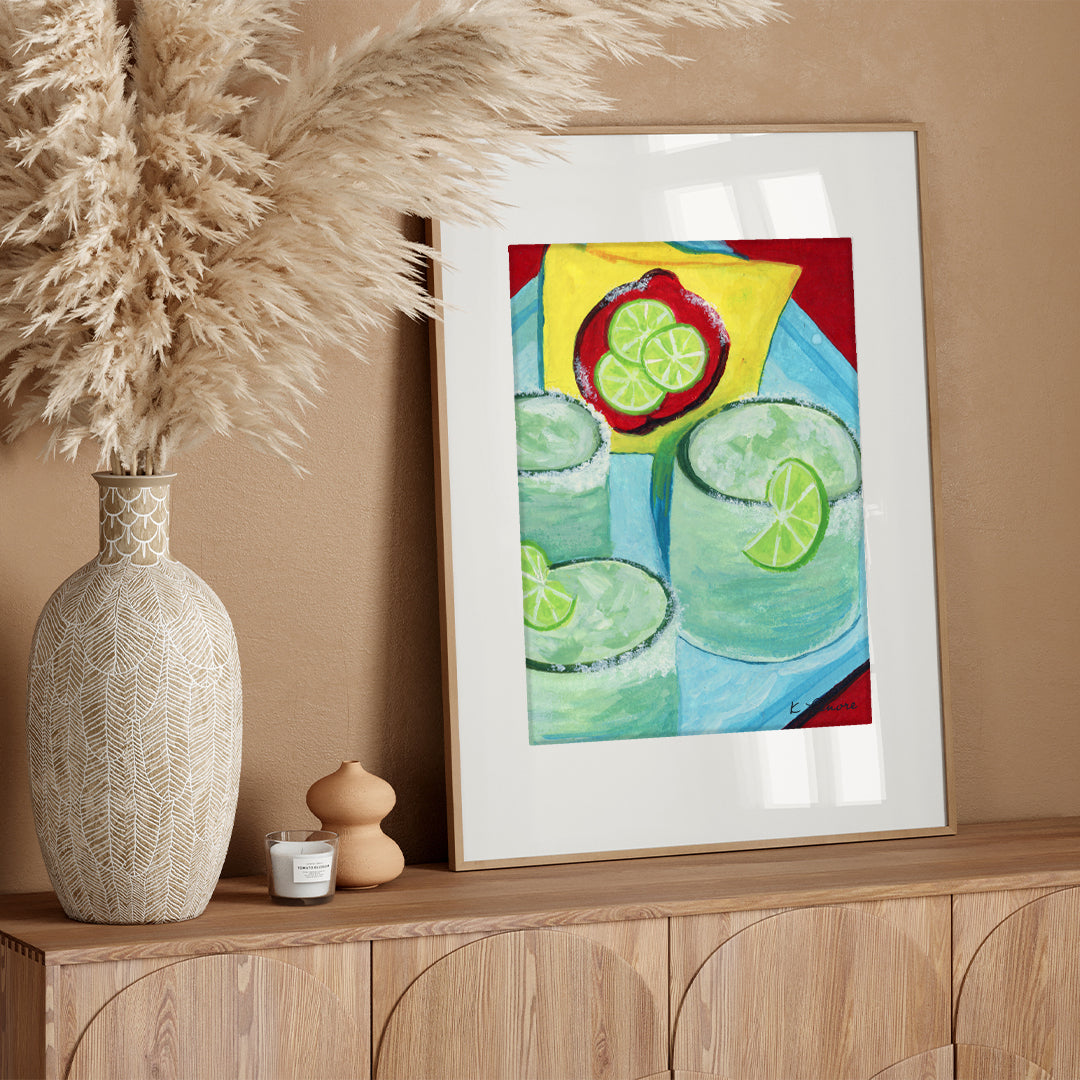 Spicy Margarita Cocktail Painting | Fine Art Print