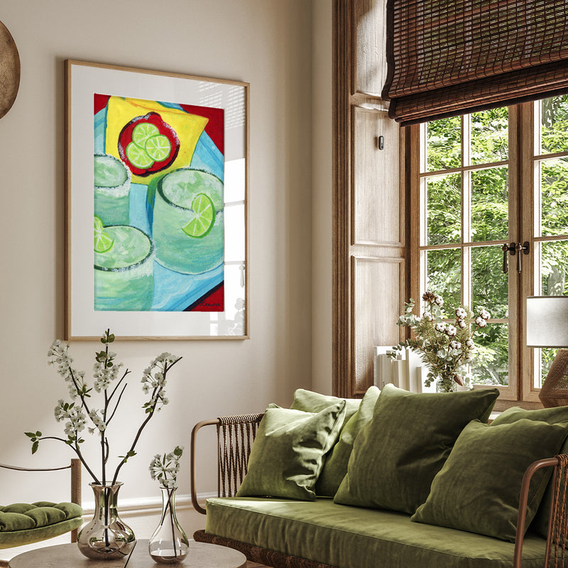 Spicy Margarita Cocktail Painting | Fine Art Print-zoom-