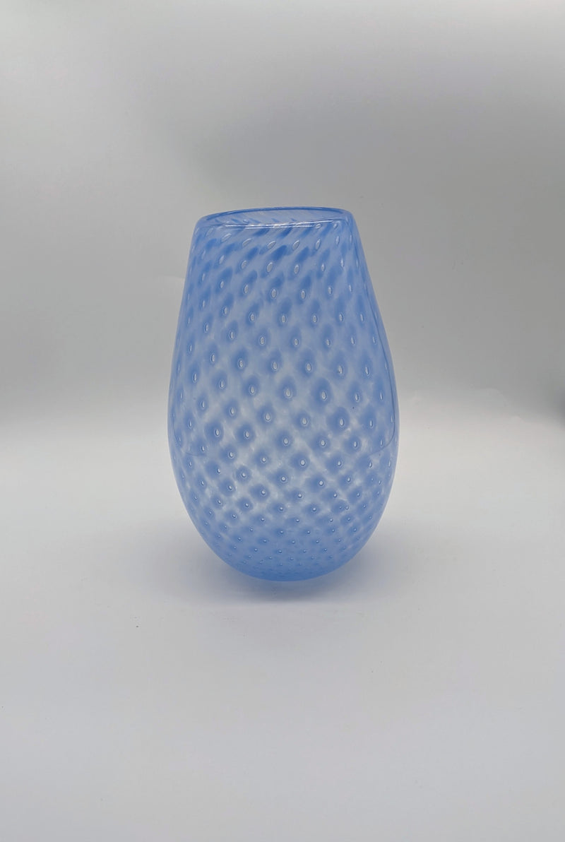 Marine Blue Bubble Trap Vase-zoom-