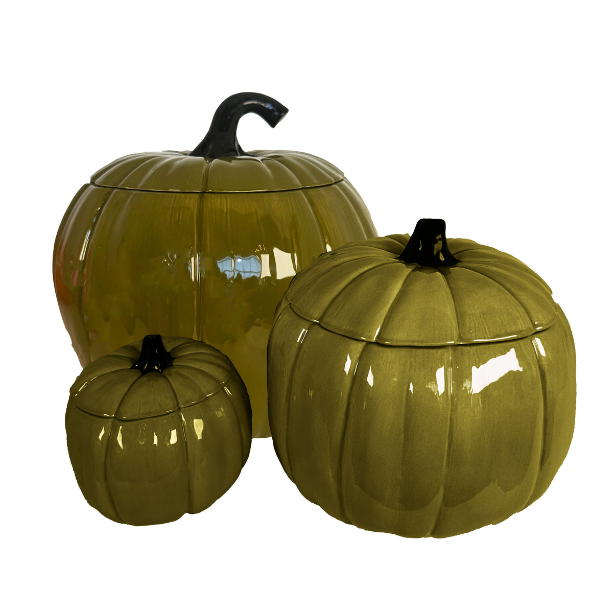 Solid Martini Green Pumpkin Jars-zoom-1