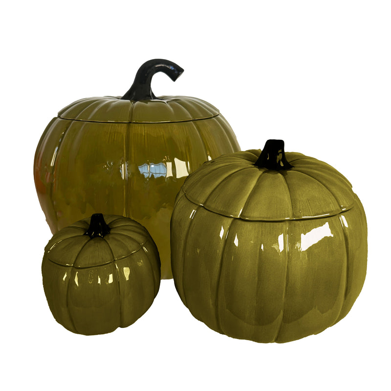 Solid Martini Green Pumpkin Jars-zoom-