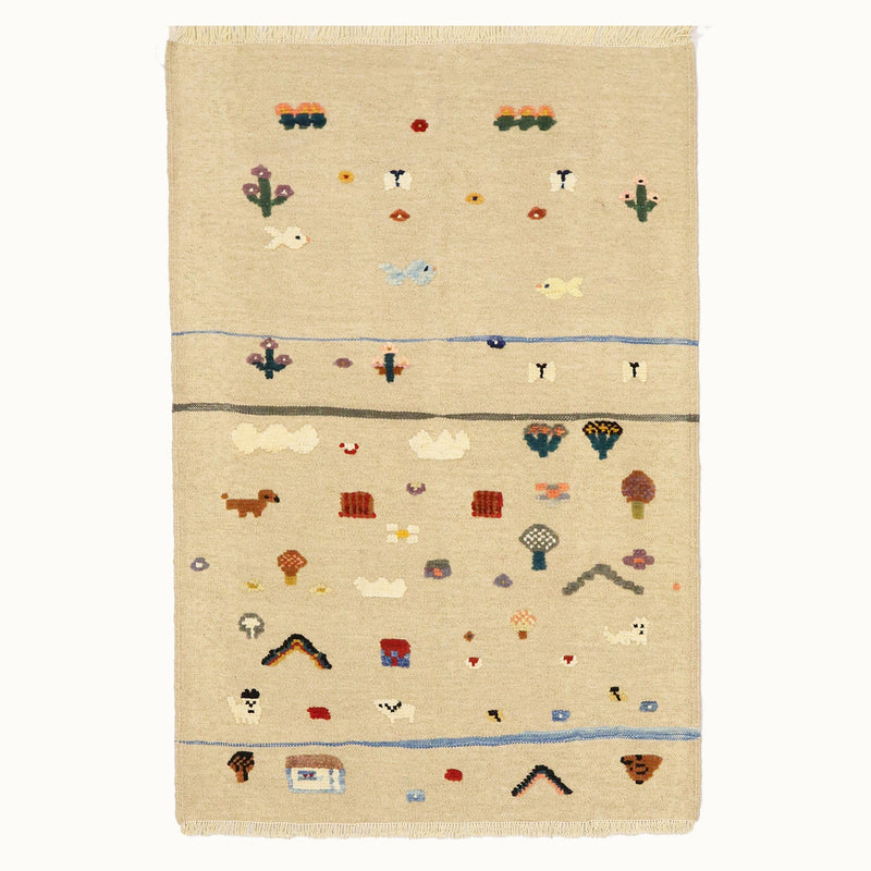 Meadow Tale Kids Rug | Handmade Wool Rug for Nursery, Playrooms & Children’s Rooms-zoom-
