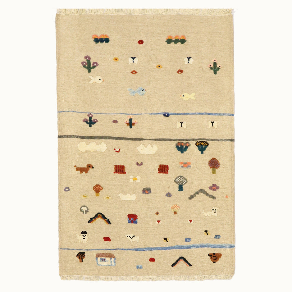 Meadow Tale Kids Rug | Handmade Wool Rug for Nursery, Playrooms & Children’s Rooms - Aware House