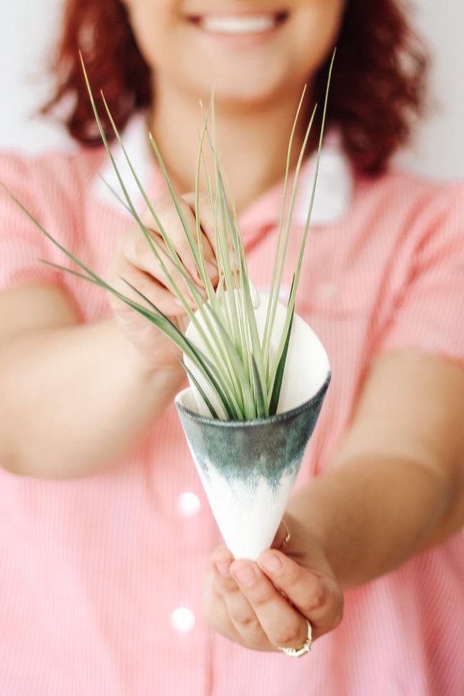 Medium Ceramic Wall Planter-zoom-