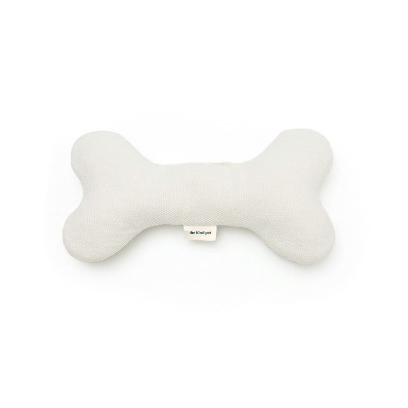 Boba & Vespa Plush Hemp Dog Bone Toy for Gentle Chewers-zoom-