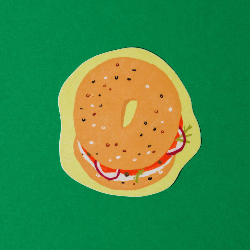 Lox Bagel Vinyl Sticker-zoom-