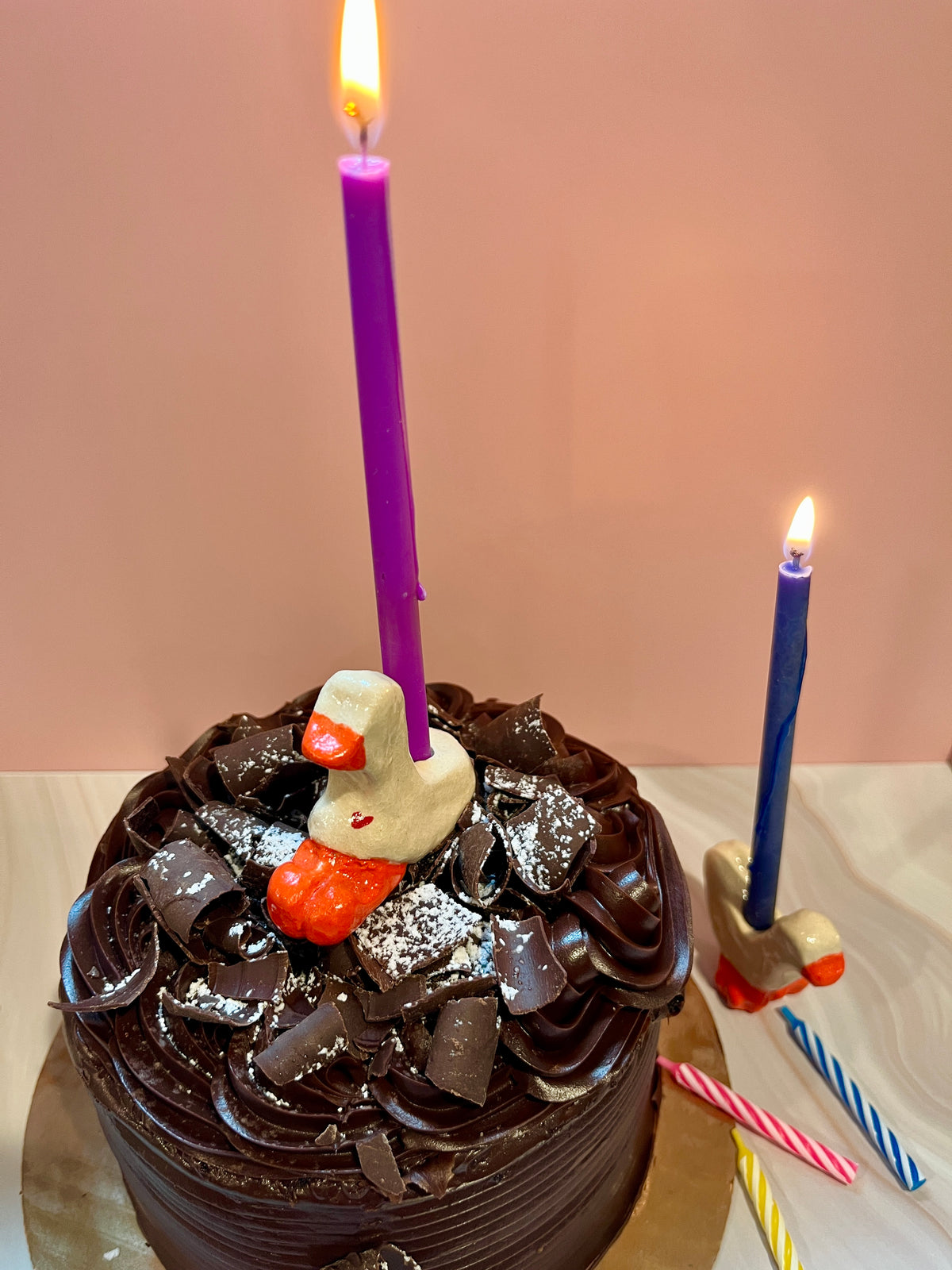 Mini Duck Birthday Candle Toppers