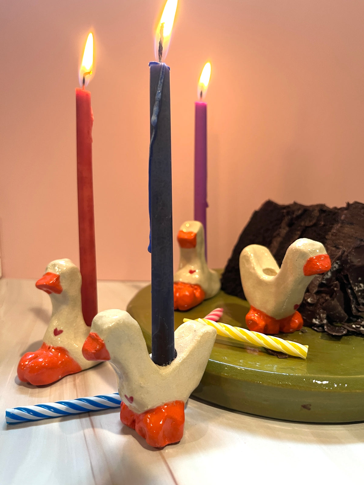 Mini Duck Birthday Candle Toppers-5