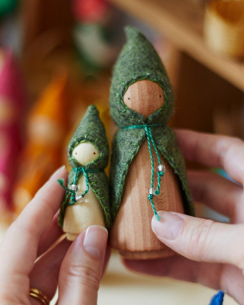 Mini Green Wooden Gnome-zoom-