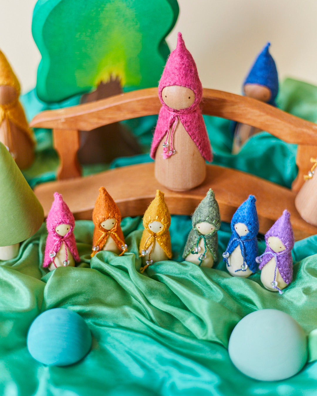 Mini Yellow Wooden Gnome-6