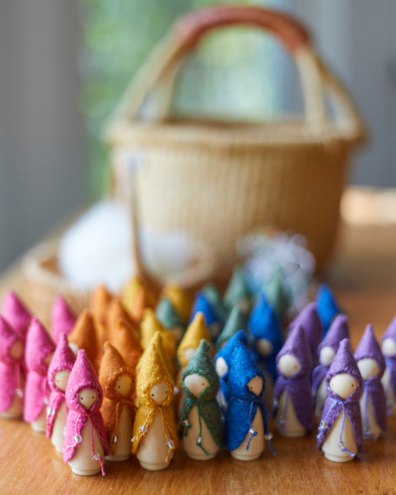Mini Yellow Wooden Gnome-zoom-