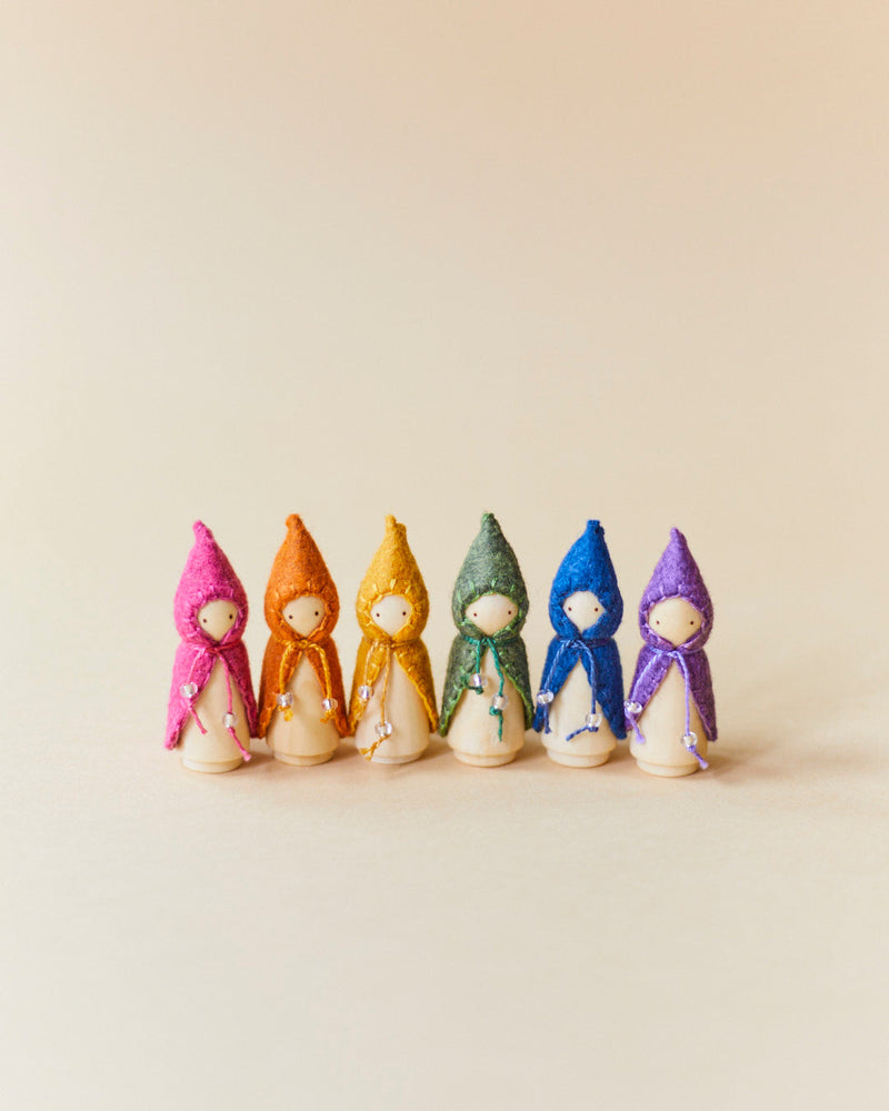 Mini Yellow Wooden Gnome-zoom-