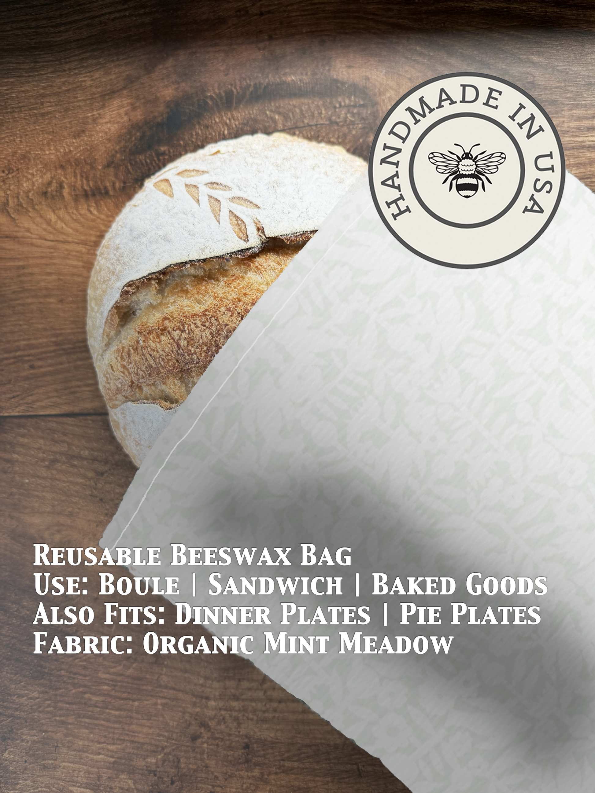Beeswax Bread Bag | Reusable Cotton Food Storage Bag-54