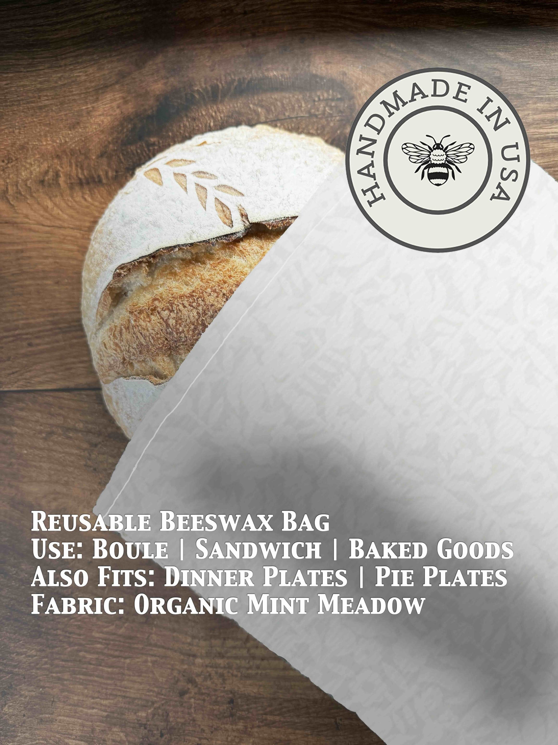 Beeswax Bread Bag | Reusable Cotton Food Storage Bag-38