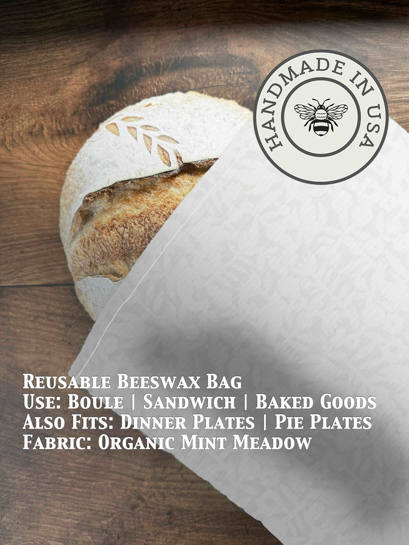 Beeswax Bread Bag | Reusable Cotton Food Storage Bag-zoom-