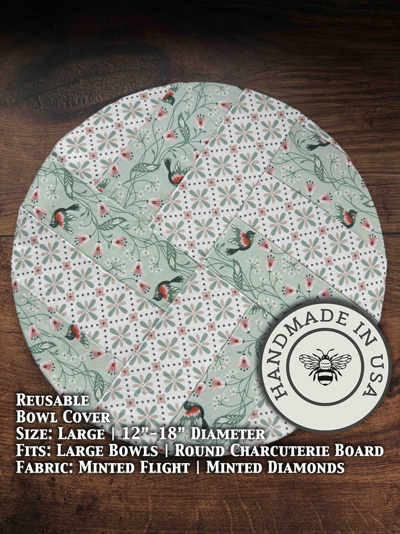 Large Reusable Cotton Bowl Cover | Eco-Friendly Kitchen Cover-zoom-