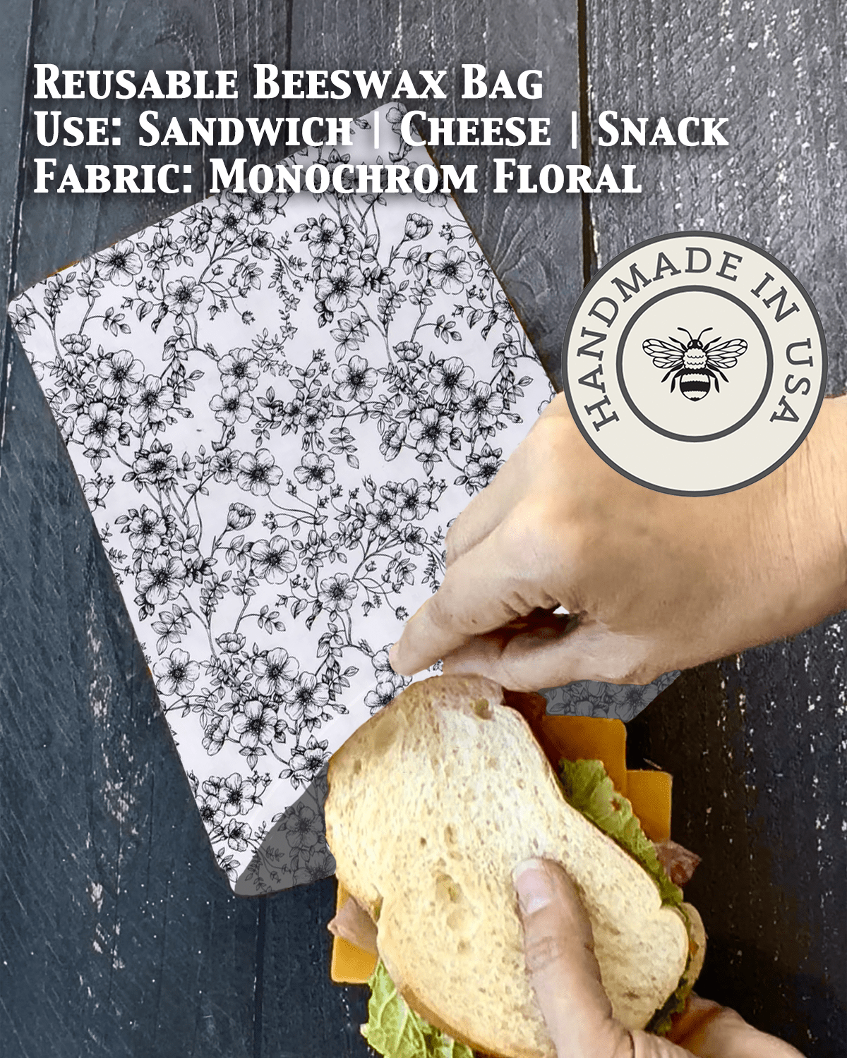 Beeswax Snack Bag | Reusable Food Storage - Aware House - Five Oaks Farm - 