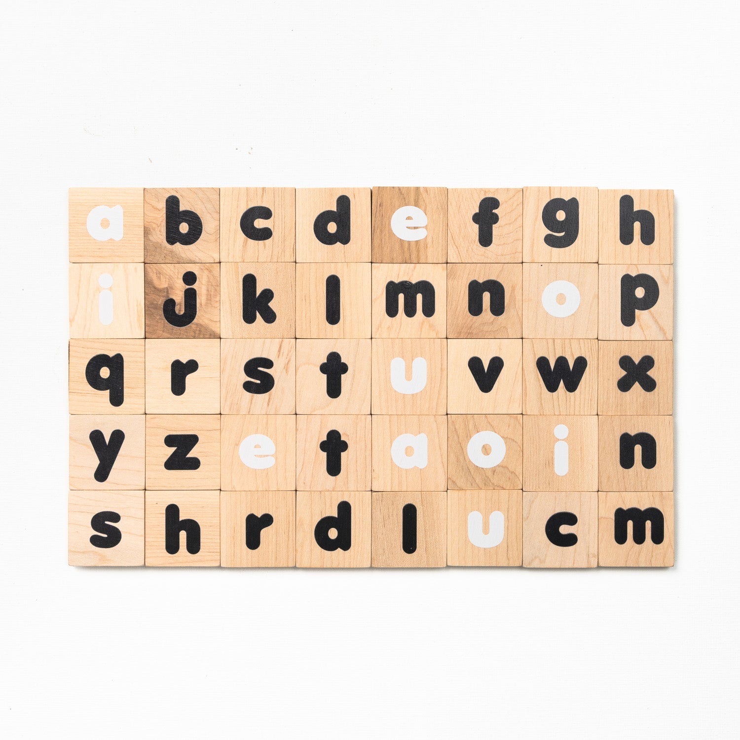 Wooden Learning Magnetic Tiles | ABCs, Colors & Counting Set - Aware House - Miller Boys Vintage Toys -