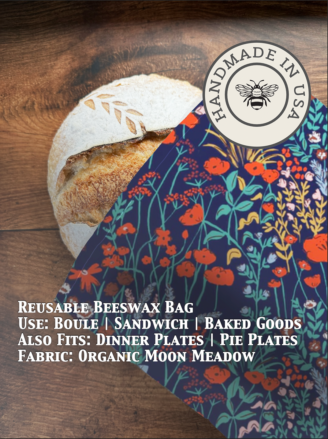 Beeswax Bread Bag | Reusable Cotton Food Storage Bag-57