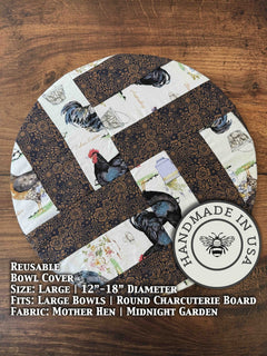 Large Reusable Cotton Bowl Cover | Eco - Friendly Kitchen Cover - Aware House