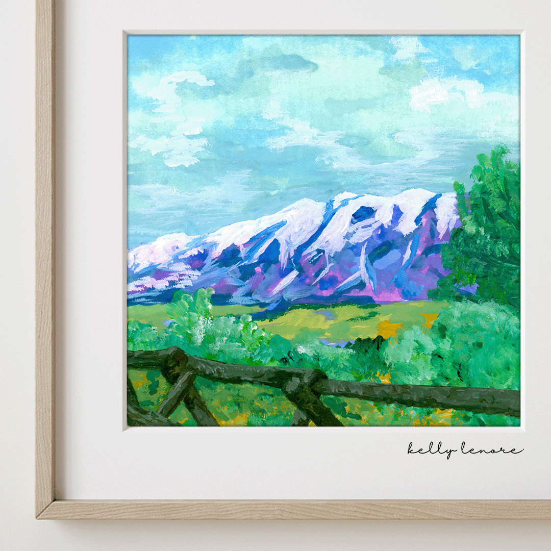 Colorado Mountains Painting | Fine Art Print-zoom-3