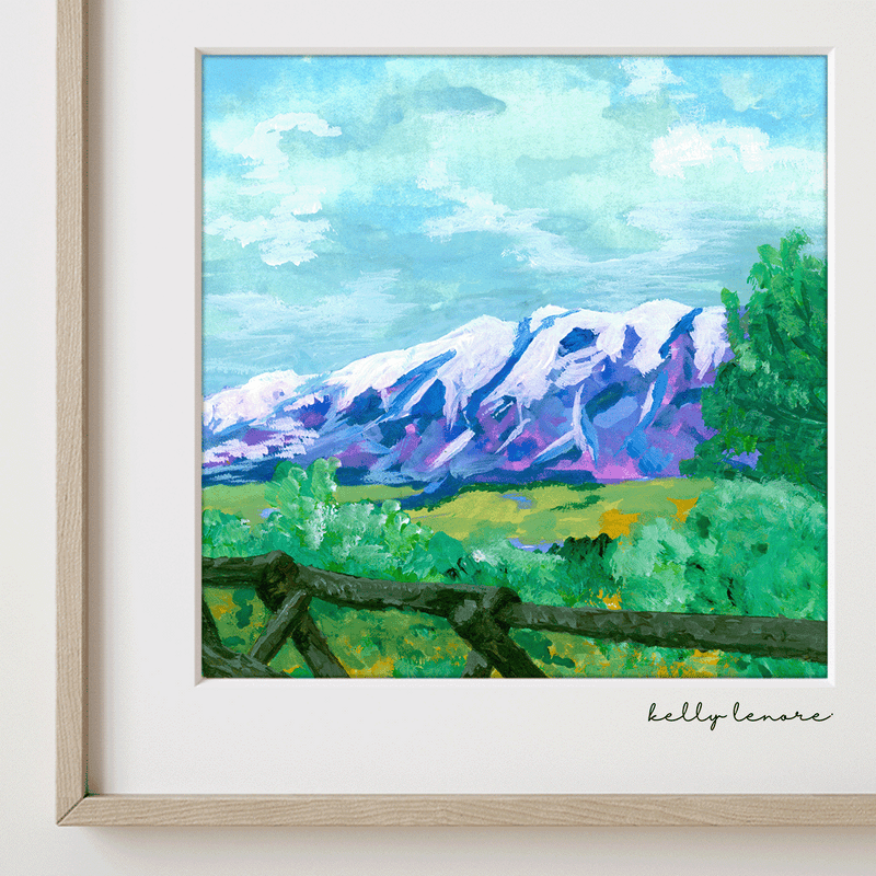 Colorado Mountains Painting | Fine Art Print-zoom-