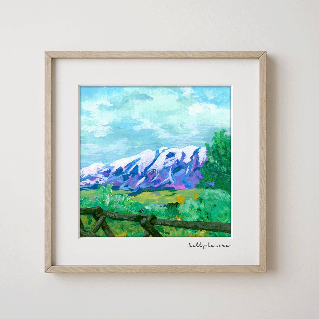 Colorado Mountains Painting | Fine Art Print-zoom-2