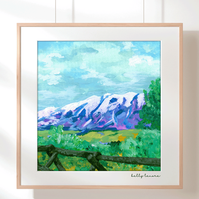 Colorado Mountains Painting | Fine Art Print-zoom-