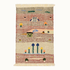 Mushroom Path Kids Rug | Handmade Wool Rug for Nursery, Playrooms & Children’s Rooms - Aware House