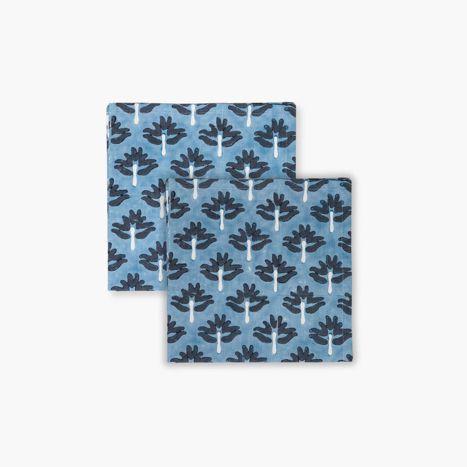 Zeenat Table Napkin – Steel Blue (Set of 2)