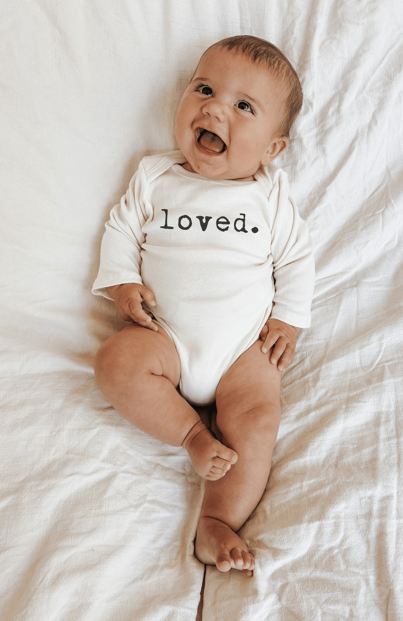 Loved. Organic Baby Bodysuit Long Sleeve - Aware House