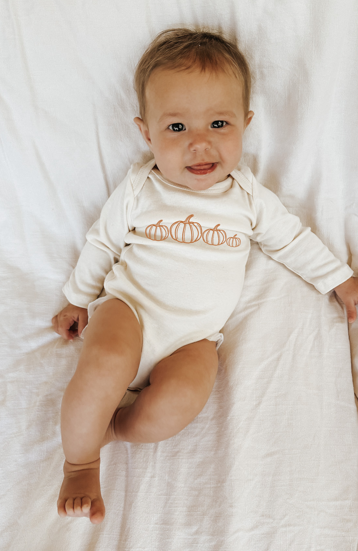 Pumpkin Patch Art Organic Bodysuit Long Sleeve-zoom-3