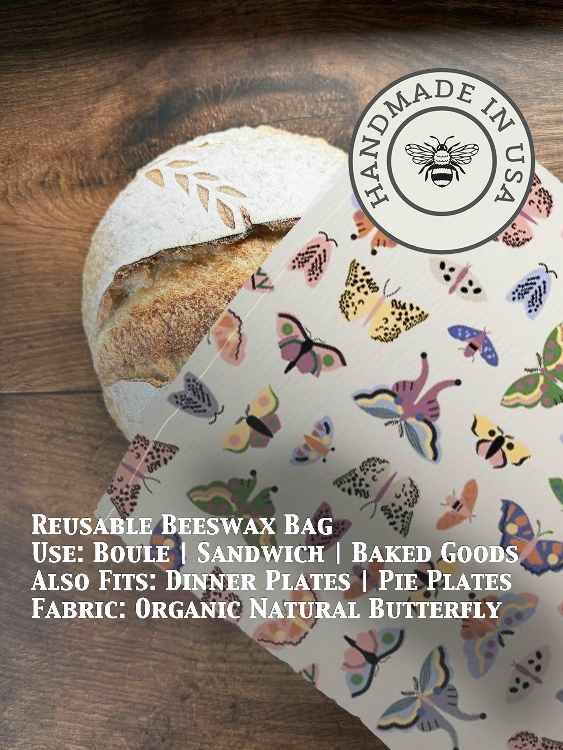 Beeswax Bread Bag | Reusable Cotton Food Storage Bag-45