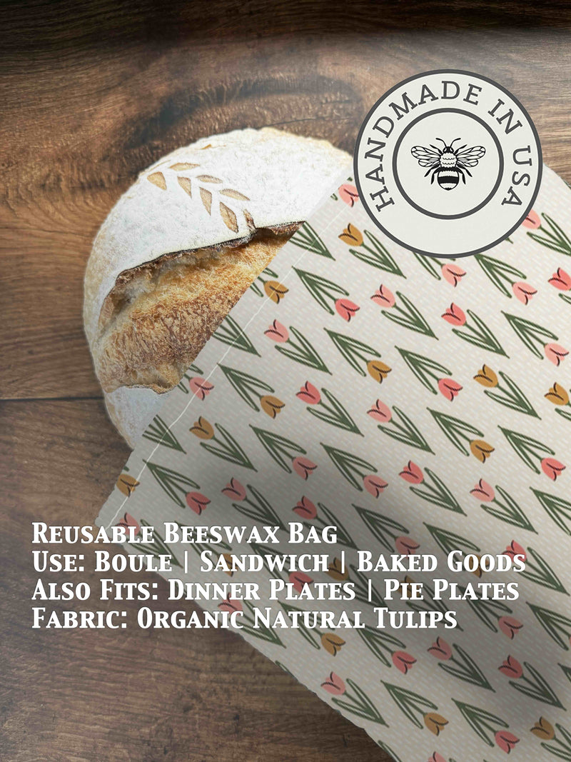 Beeswax Bread Bag | Reusable Cotton Food Storage Bag-zoom-