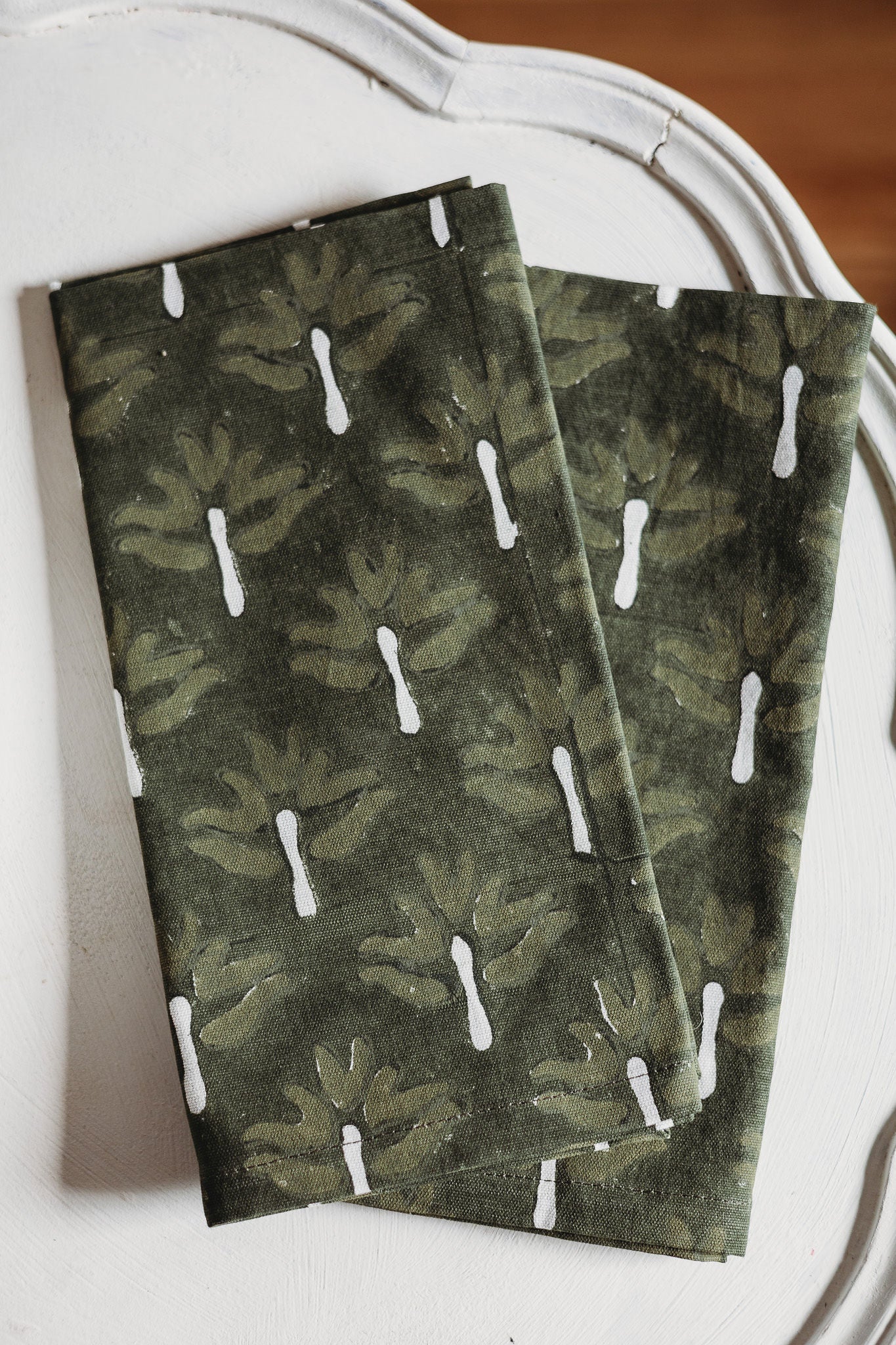 Zeenat Table Napkin – Chive (Set of 2)-2