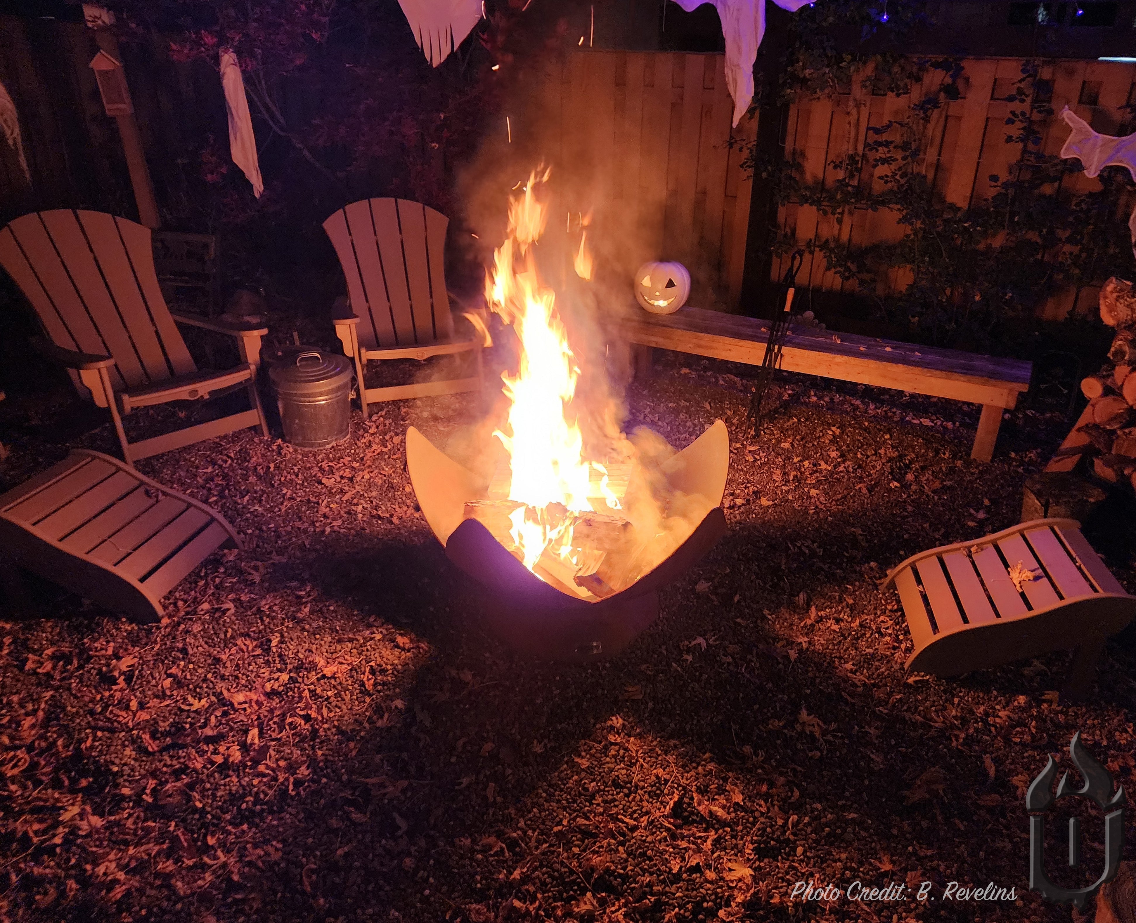 Fire Flower Fire Bowl with Hollow Base