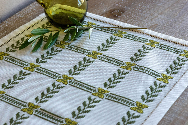 Olive Branch cross stitch folk embroidery kit-zoom-