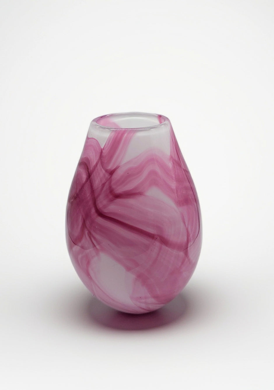 Opal White and Pink Smoke Vase