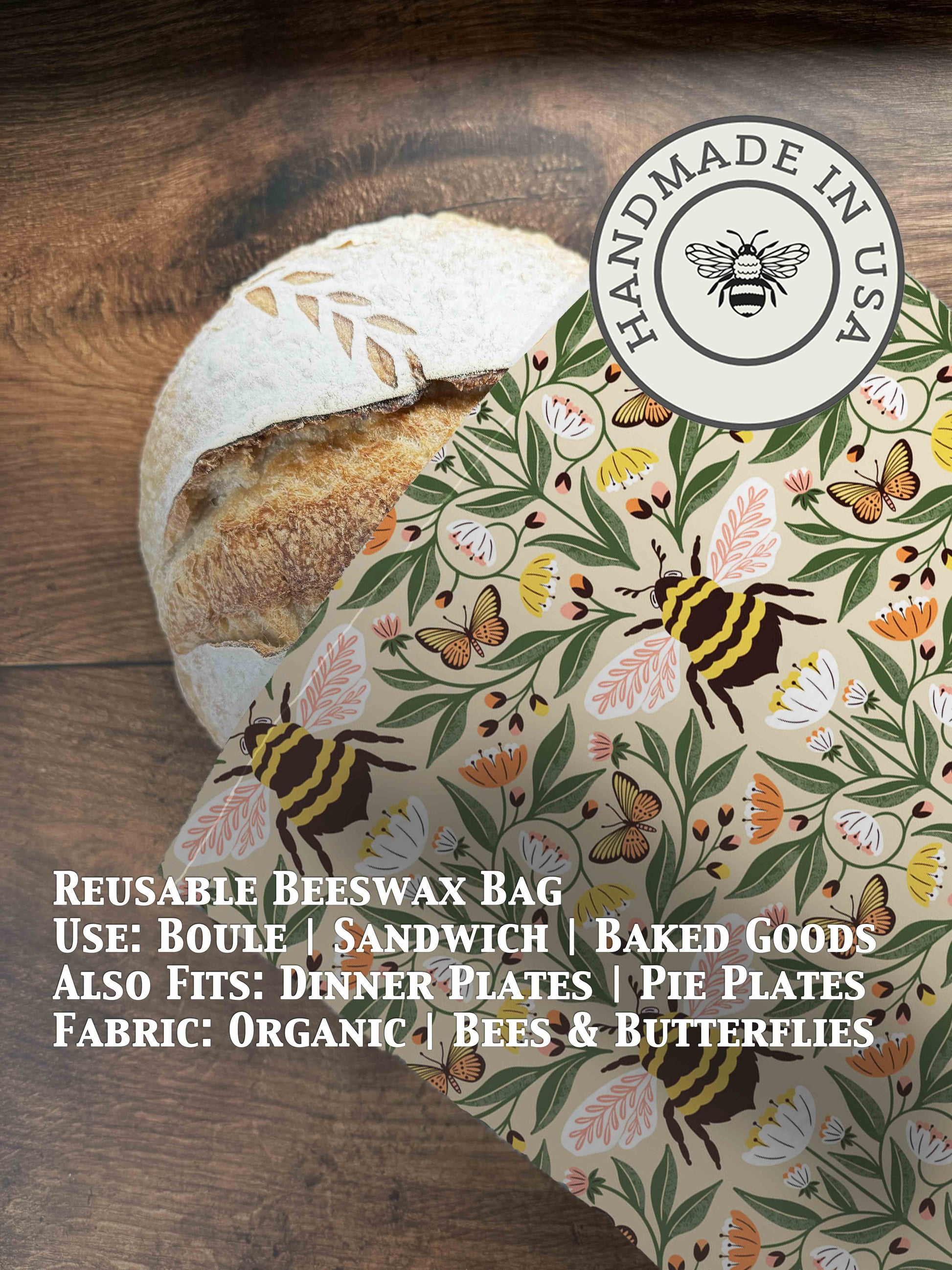 Beeswax Bread Bag | Reusable Cotton Food Storage Bag-53