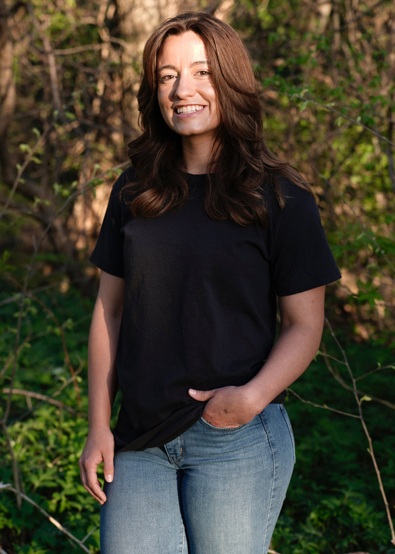 Unisex Organic Cotton Short Sleeve T-Shirt | Black-zoom-