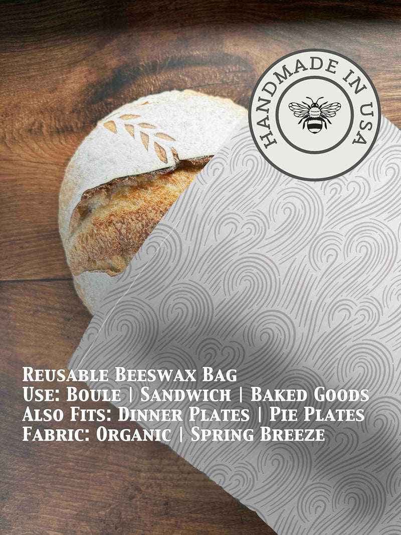 Beeswax Bread Bag | Reusable Cotton Food Storage Bag-zoom-