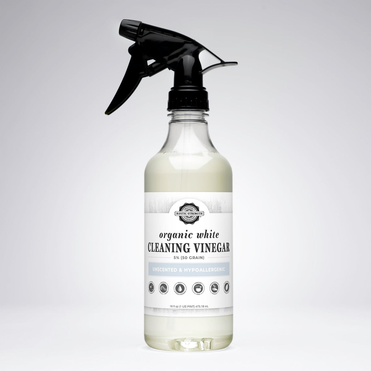 Organic White Cleaning Vinegar | 5% (50 grain) - Aware House - Rustic Strength -