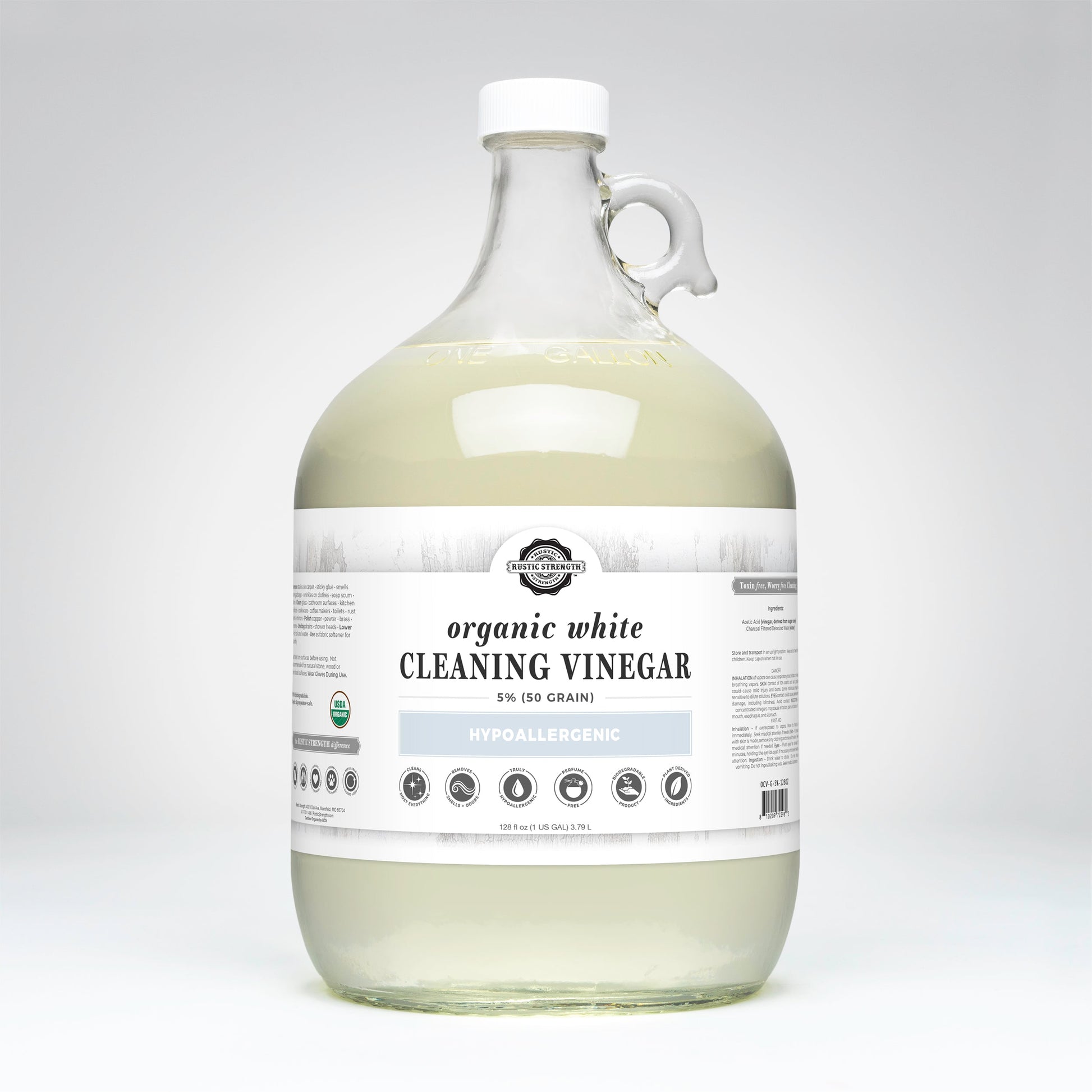 Organic White Cleaning Vinegar | 5% (50 grain)-5