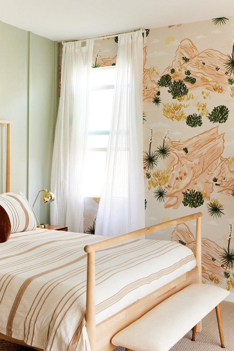 Vasquez Wallpaper, tan & peach-zoom-