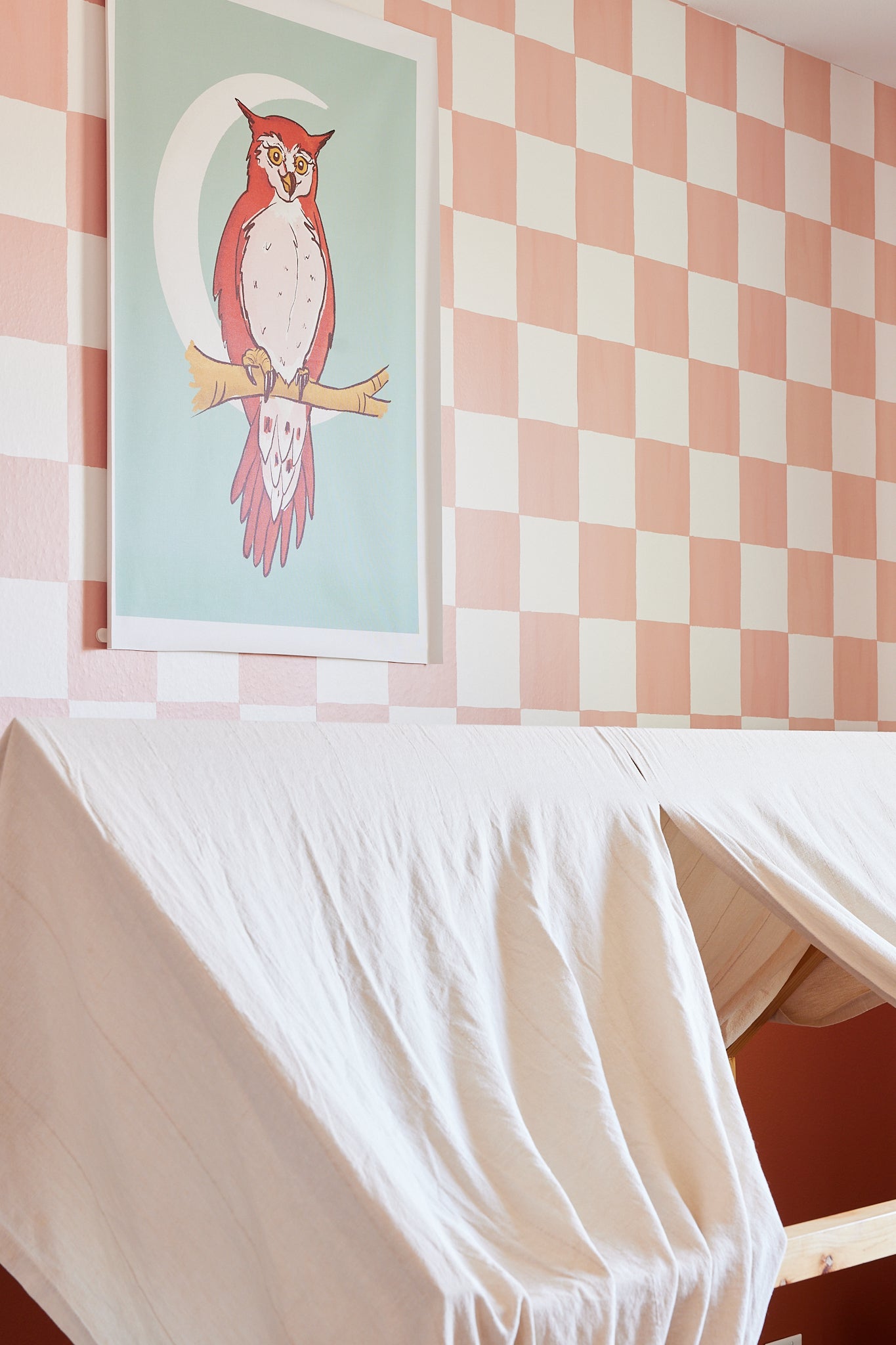 Checkers Wallpaper, terra cotta-4