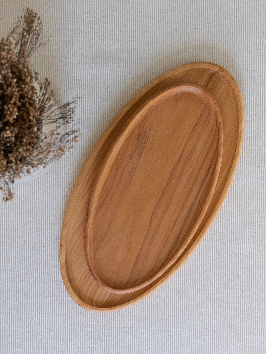 Hilda Oval Wood Serving Platter