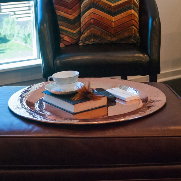 Copper Thessaly Round Platter-zoom-