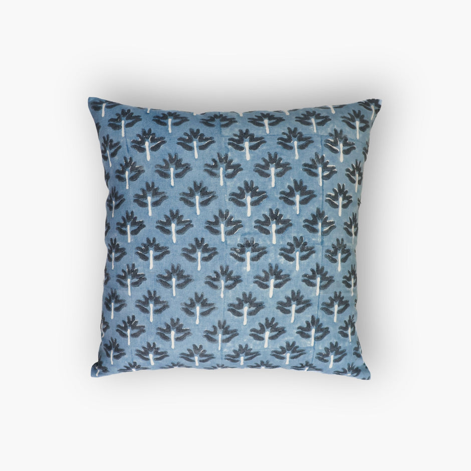 Zeenat Throw Pillow Cover – Steel Blue