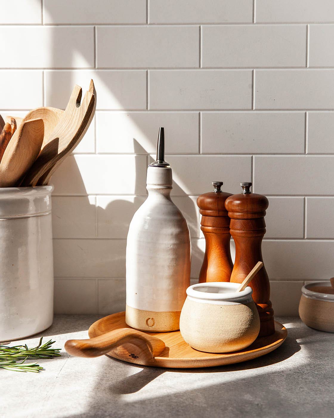 Olive Oil Bottle - Aware House - Farmhouse Pottery - 